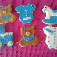 Biscotti decorati per Battesimo e nascita bimbo con orsetto_4