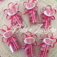 Segnaposto Battesimo e nascita confetto decorato