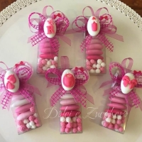 Bomboniere con confetto decorato per Battesimo Nascita Bimba