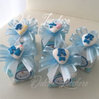 Bomboniera segnaposto con confetto decorato