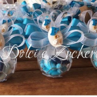 Bomboniere per comunione blu a forma di pallone con confetti decorati_IMG_9897