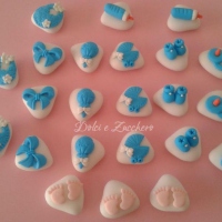 confetti decorati cuoricino nascita e battesimo bimbo
