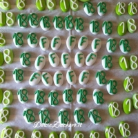 Confetti decorati per Anniversari e Compleanni in pasta di zucchero idee Bomboniere e Segnaposto
