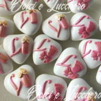 confetti magnum decorati per nascita e battesimo bimba