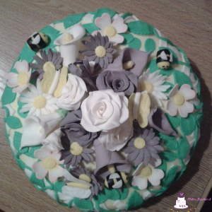 Torta decorata Compleanno Flower cake 2