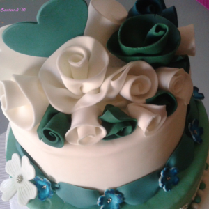 Torta decorata Matrimonio green wedding cake  2