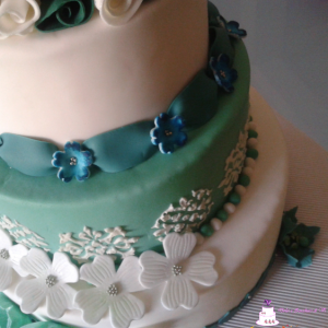 Torta decorata Matrimonio green wedding cake  3