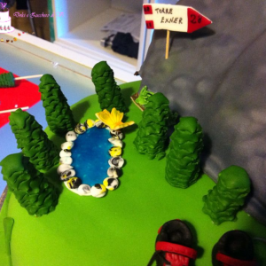 Torta decorata Compleanno Mountain cake 2