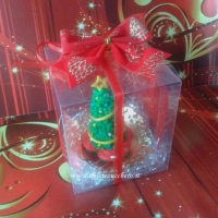 Segnaposto natalizio con minicake albero di Natale - idee originali Natale