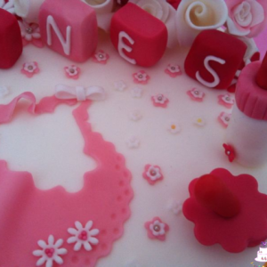 Torta decorata battesimo bimba 3
