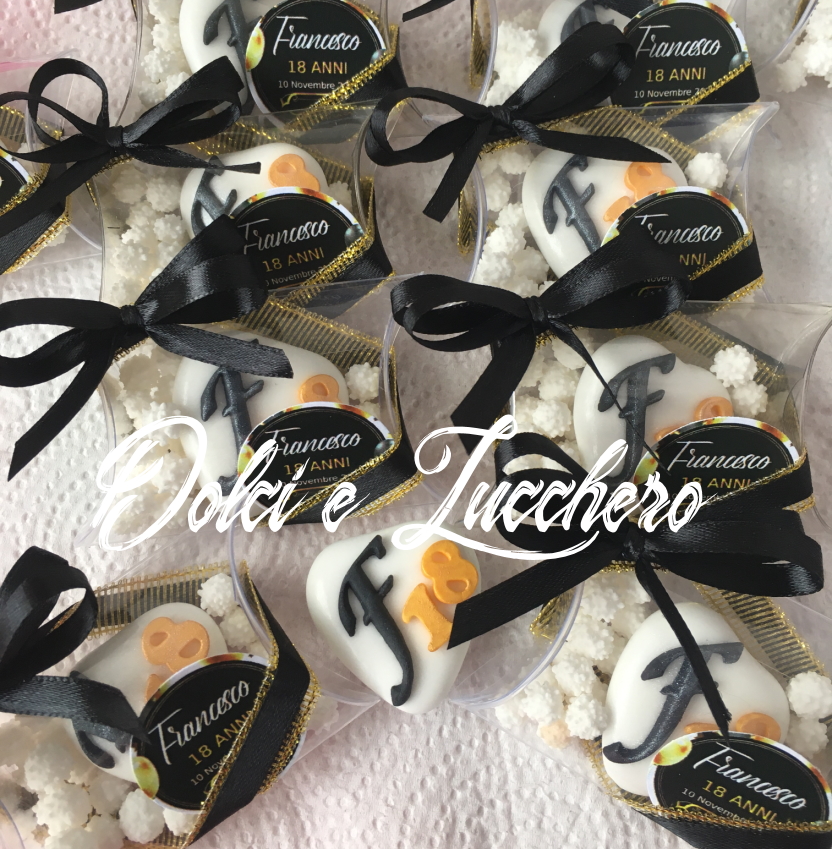 Segnaposto 18° Compleanno con Confetto Magnum Decorato