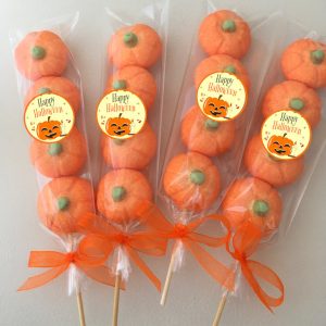 Spiedini di Marshmallow Zucche Halloween
