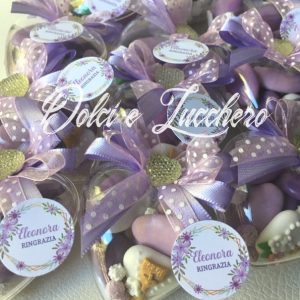 Bomboniere Cuore con confetto decorato